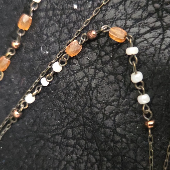 New York And Company 3 Chain Cross Pendant Necklace with Gold Accents - Picture 4 of 7